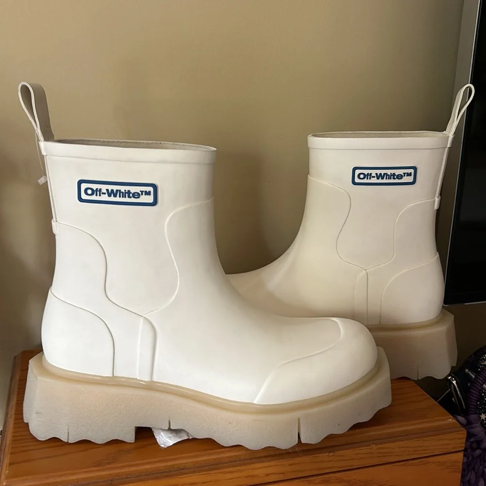Off-White Men's Virgil Abloh Ankle Rain Boots